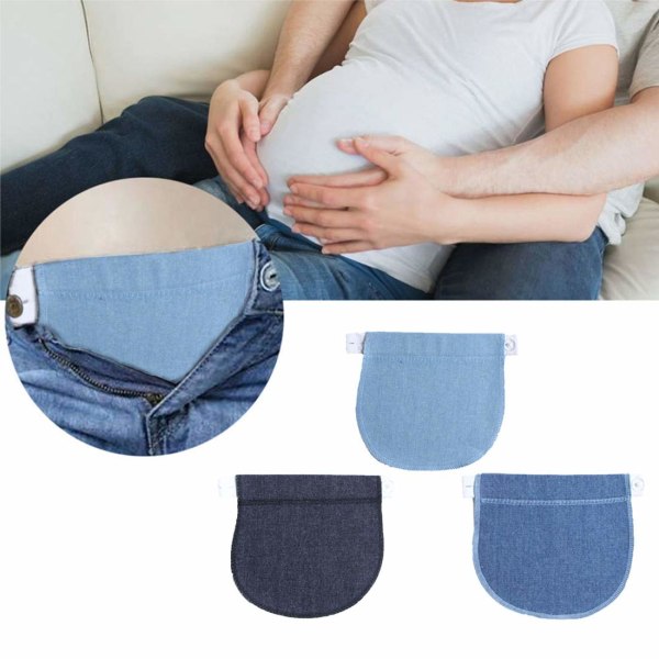 7 stycken graviditetsbyxor elastiska byxutvidgare justerbar midja
