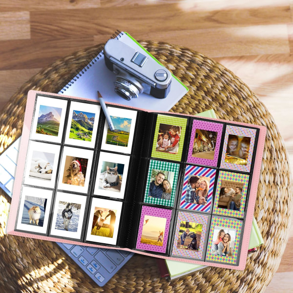 Photo Album for 3 Inch Film, 360 Pocket Album, Home Photo Album for Fujifilm Instax Mini 7s 8 8+ 9 2