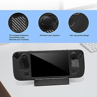 Spillkonsoll Silikon deksel Sklisikkert Lett Mykt Deksel for Steam Deck