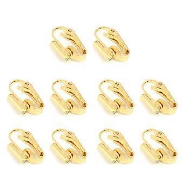 10 st Örhängeomvandlare - Gör Alla Piercade Örhängen Till Klämmor (Guld)