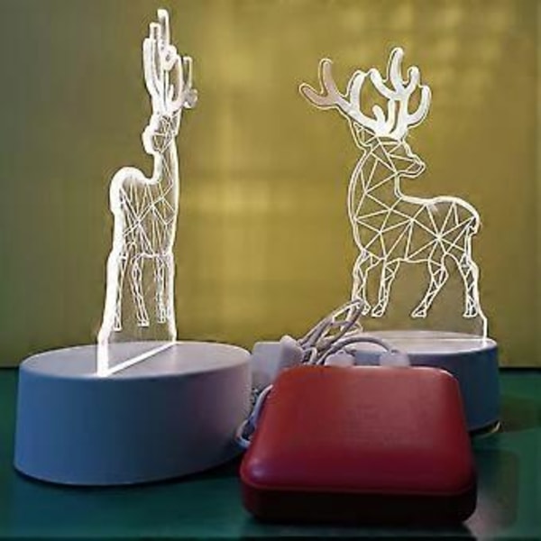 3D Mini Nattelys, Barnehage Plugg-Inn LED-Belysning, Jentegave, Månelampe, Bordlampe, Lykkekatt