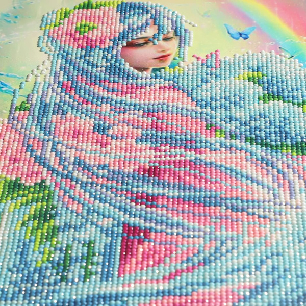 30 * 40 cm 5D timanttimaalaussarja, timanttiristipisto