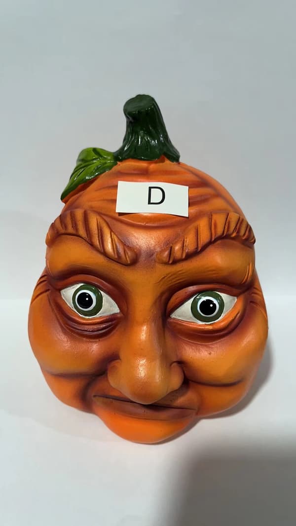 Halloween Græskarpynt, Særprægede Harpiksfigurer: Kreativ Festpynt - D