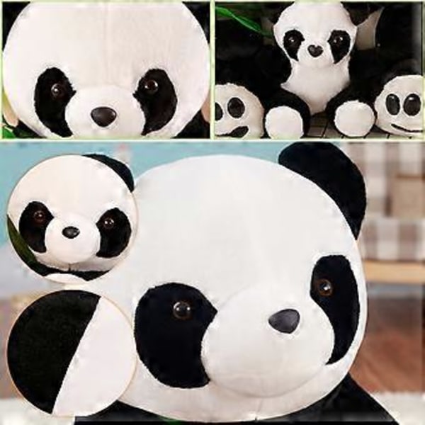 Panda Pehmolelut Söpöt Lasten Eläinnuket Bambu Panda Koti Toimisto Koristetarvikkeet (25cm äiti ja poika)