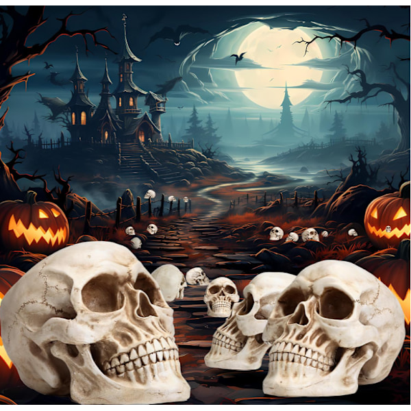 Elävän kokoinen kallo - Klassinen, Halloween-kallon koriste