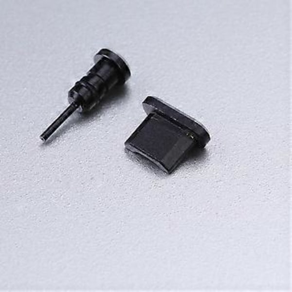 2 stk./sett 3,5 mm hodetelefonkontakt Anti-støvplugg og Micro USB-portplugg for Android-telefoner Galaxy S7/ S7 Edge/ Motorola Moto G5 Plus/ Galaxy J7 2016/ Xpe