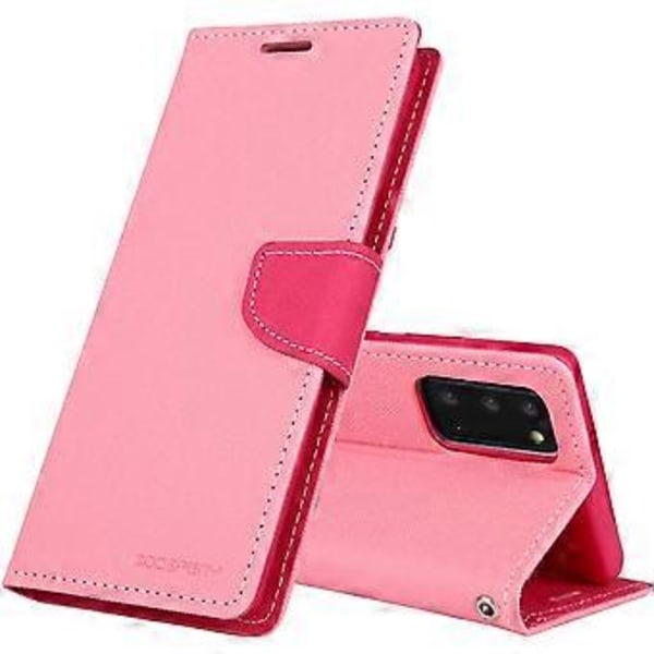 Lærveske til Samsung Galaxy Note20 (Rosa)