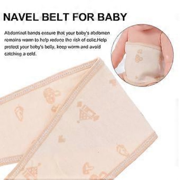 2 stk. Praktiske Beskyttelsesbånd til Babymave, Smidige og Åndbare Navlebånd