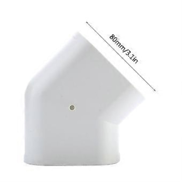 45° Flad Buet Aircondition Dekorativ Hætte Dekorativ Rørfitting (80mm)