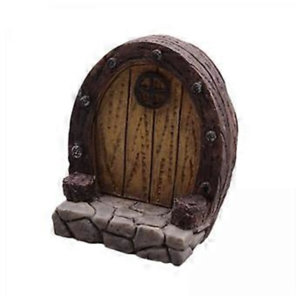 2x Miniature Have Dør Græsplæne Ornament Fe Dør til Hjem Stue Baghave Stil B