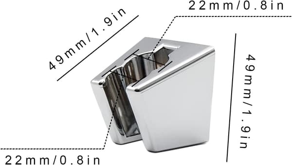 3 stycken silver duschhuvudhållare, duschhuvudhållare, väggmonterad