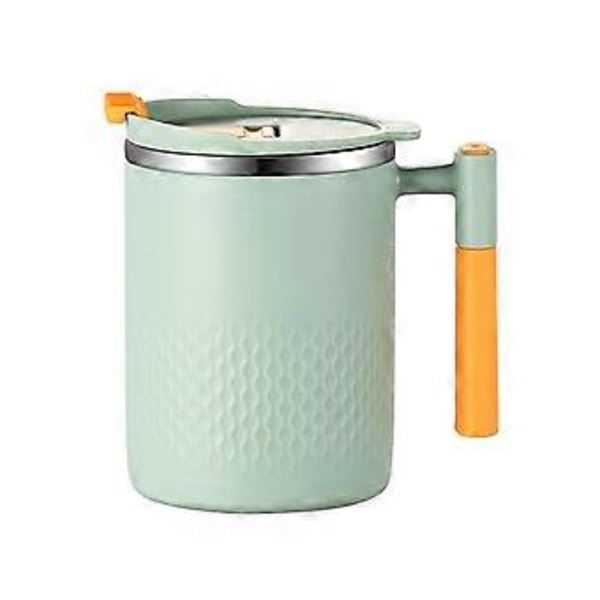 Kaffemugg med Handtag Drickkopp 400 ml Vattenflaska Praktisk Rostfri Isolerad Kopp Termosmugg för Lounge Picknick (Grön)