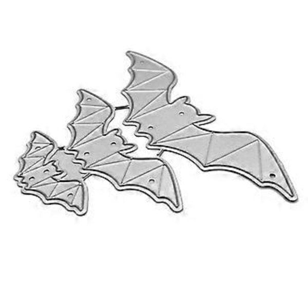 1 stans för Halloween - Tre fladdermöss i metall för stansning, mall för DIY-pyssel, scrapbooking, prägling, papperskort, album, dekoration, hantverk