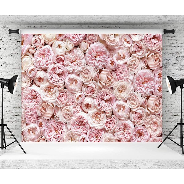 7x5ft Kukka Valokuvaus Tausta Juhliin Blush Pink Kukat Fl