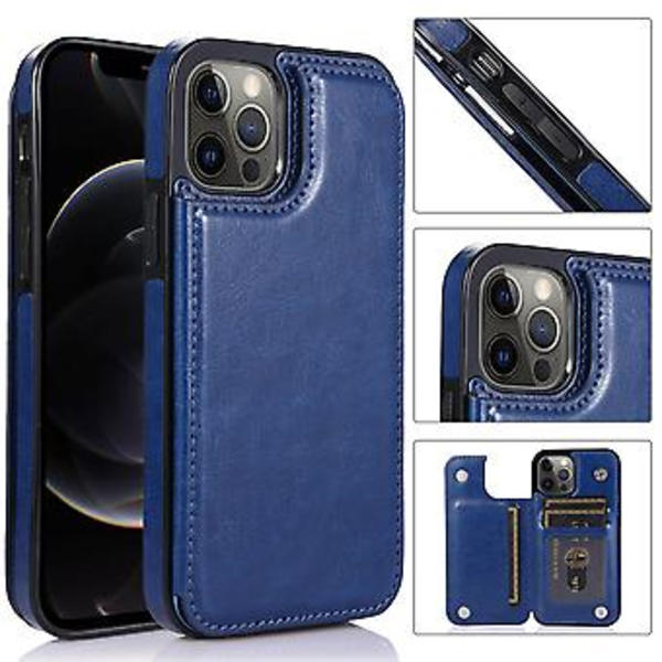 Støtsikker PU + TPU-etui (Blå)