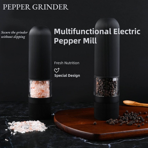 Elektrisk gravitasjons salt- og pepperkvern - Holdbar - For hjem og