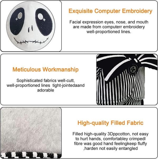 Nightmare Before Christmas Jack Skellington Fylld Plyschdocka