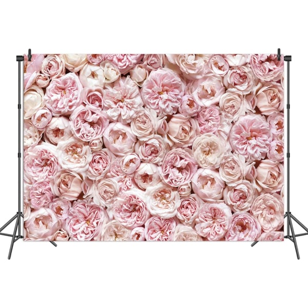 7x5ft Kukka Valokuvaus Tausta Juhliin Blush Pink Kukat Fl