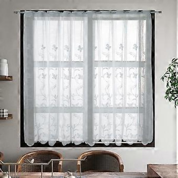 Tulles Baggrunds Draperinger Gardin Multifunktionel Vinduesgardin til Soveværelse Køkkenindretning (120*150)