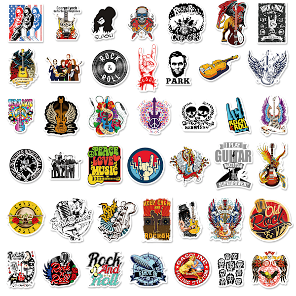 200 st. Rockmusikdekaler