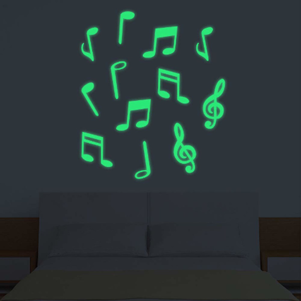 Glow in the Dark Stickers Music Note Stickers Starry Sky Shiny De