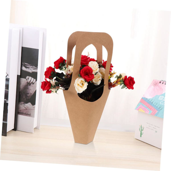 5 st Pocket Packningspapper Bukett Packpåsar Papperspackningspapper Blombukett Papperspackning