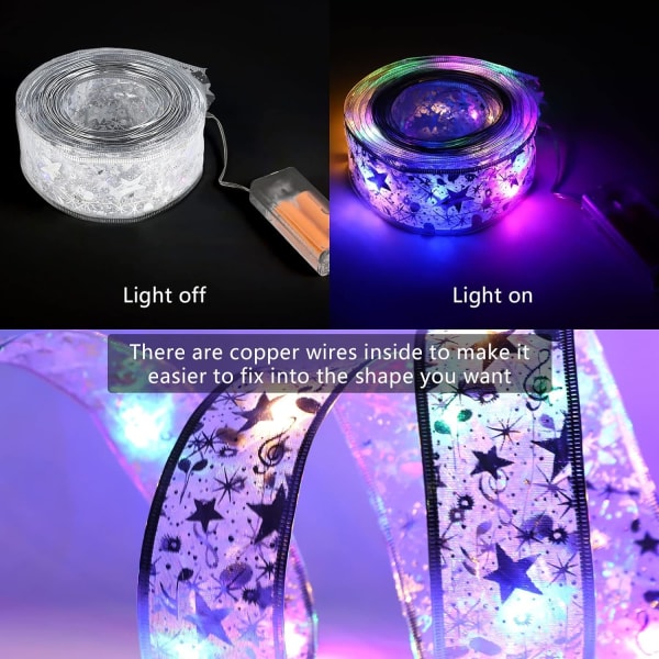 LED-bandljus, 16ft/5m ljusslinga för julgran