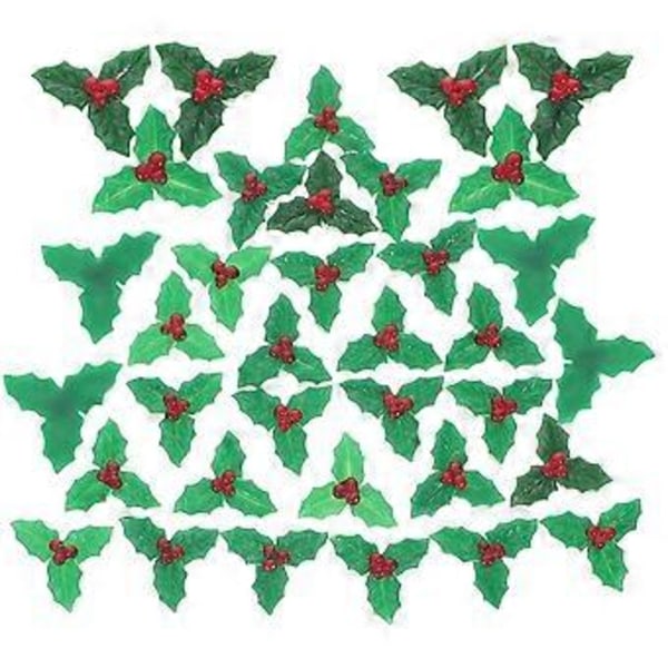 30 st Arrangemangsfyllare Julgransbärplock Röda järneksbärstjälkar Vinter Konstgjorda Bär Knippe