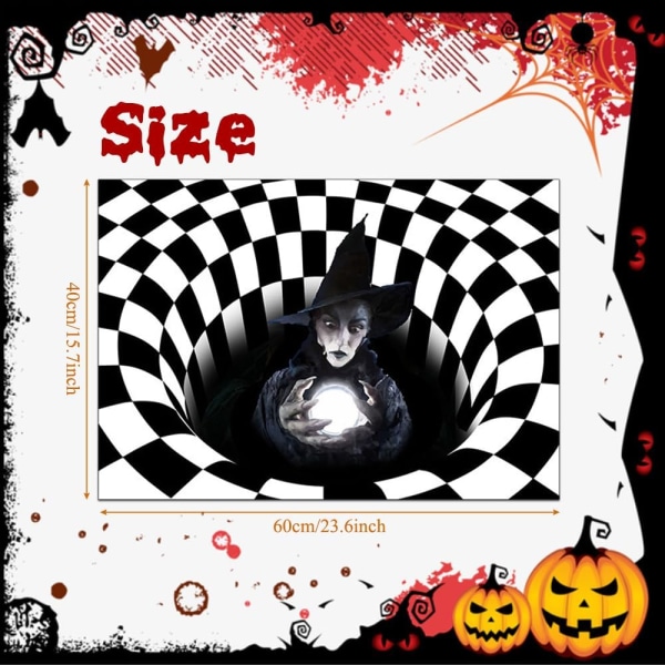 Halloween Dørmåtte 40 * 60cm Halloween Klovn Dørmåtte Skridsikker Hor