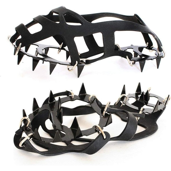 Universal Crampons 18 Tænder Stål Isgreb Anti-Slip Sne og Is Trækkraft Klamper Skokæder Safe