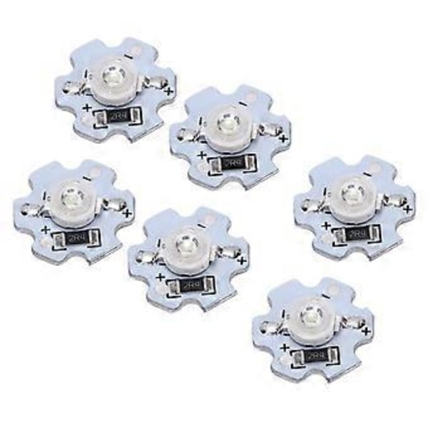 25 st 5V LED-chip 200LM 3W Högeffekts LED-lampor för DIY-belysningsarmaturerGrönt ljus 520525NM