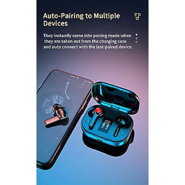 Bluetooth 5.0 Ørepropper Trådløse Hodetelefoner Vanntett for Iphone Samsung Android( )