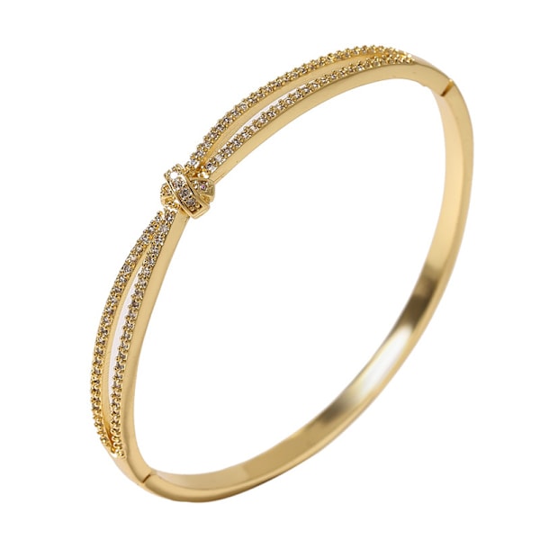 Trendy Zirkon Rustfrit Stål Armbånd til Kvinder Minimalistisk