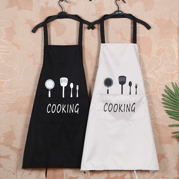 Unisex kokke køkken vandtæt forklæde med lommer forklæder til Coo
