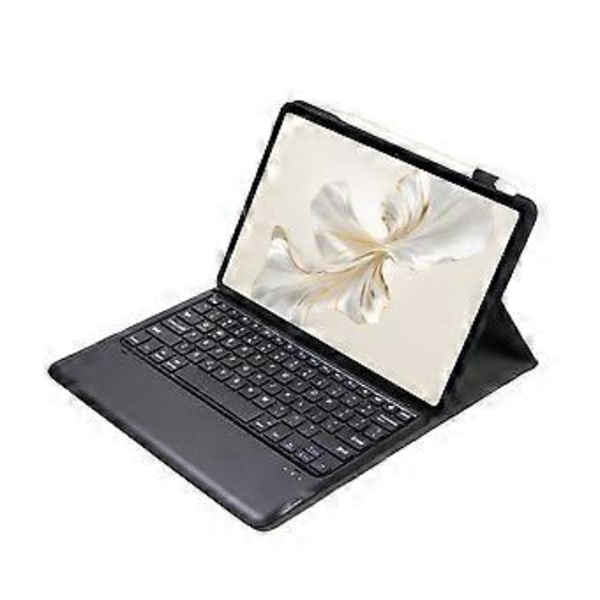 Keyboard Læder Tablet Etui Til Huawei MatePad Pro 12.2 (Sort Hvid)