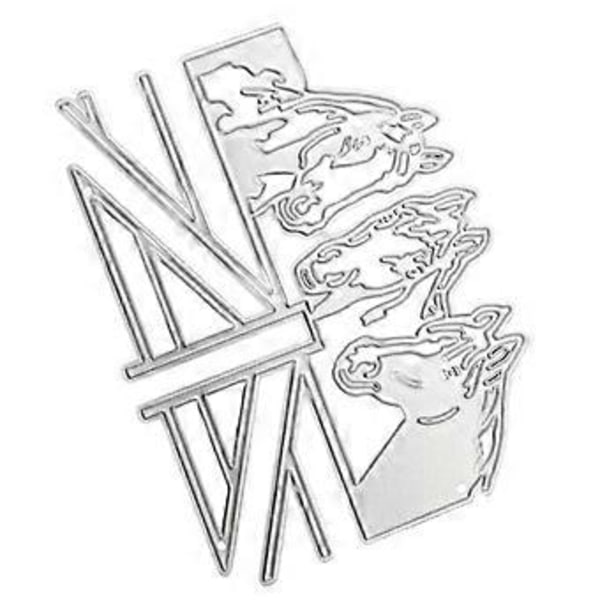 Häst Metall Skärformar Schablon DIY Scrapbooking Album Papperskort Mall Form Prägling Hantverk
