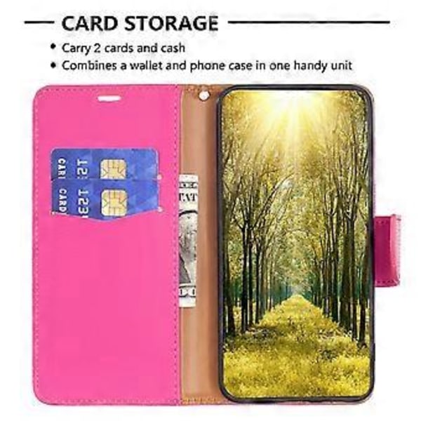 Plånboksfodral i PU-läder för iPhone 15 Pro, mobiltelefonfodral med stativ och rem (Stil G)