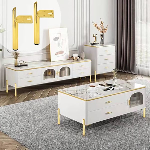 4 st metallmöbelfötter, metallmöbelben möbelben för skåp, metallfötter för DIY