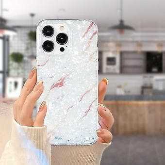 For Iphone 15 Pro Imd Shell Mønster Tpu Telefon Cover (Hvid Marmor)