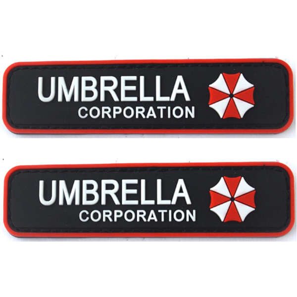 2 stk. Resident Evil Umbrella Corporation PVC-patch-badges