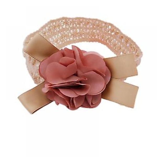 JUSCH Babyjente søt pannebånd elastisk blonder pannebånd rosa blomster pannebånd hårtilbehør, komfortabelt og gjenbrukbar stoff.,WZ-108R