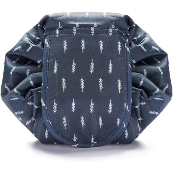 Toilettaske, Quick Make-Up Makeup Bag Toilettaske med snøre (Navy Feathers)