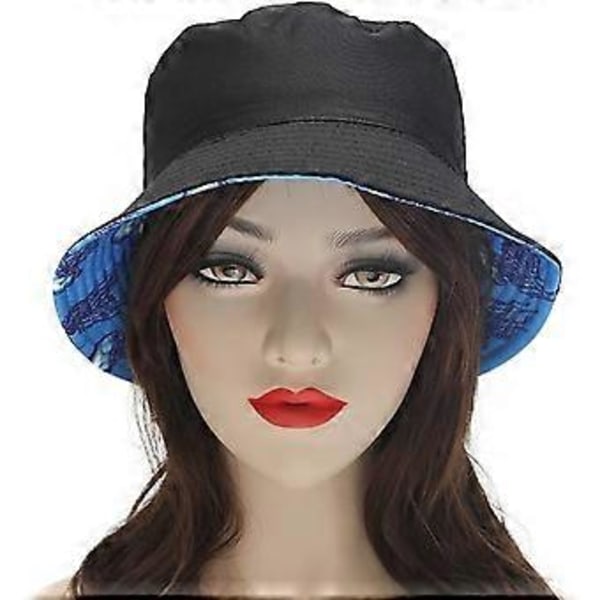Dam Tribal Geometriskt Graffiti Tryck Canvas Bucket Hatt Fiskarhatt