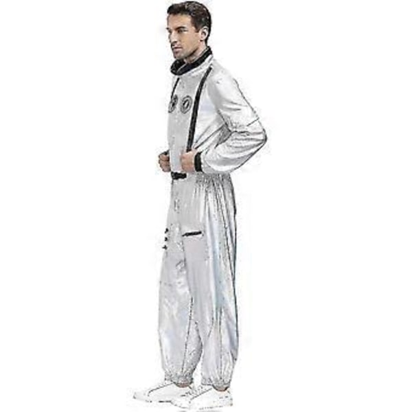 Astronaut Cosplay Kostym för Män Kvinnor Rymddräkt Halloween Karneval Party Kostym (XL Män)