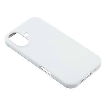 Kompatibelt skal för iPhone 16, solid silikon, stöttåligt mobilskal (Vit)
