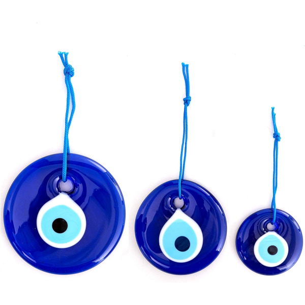 Turkish Blue Evil Eye Ornament - Tyrkiske Nazar-perler - Triple Evi