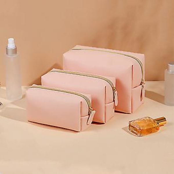 Stilig sminkeveske for kvinner, bærbar multifunksjonell toalettveske, gave til Valentinsdagen (Sakura Pink-Queen)