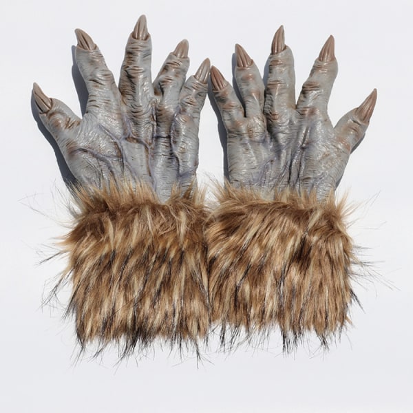 Werewolf Hand Costume Handskar - Håriga Monster Dräkt Rekvisita f