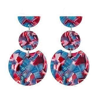 Acetat Akryl Øredobber Kvinner Chic Øredråpe Mote Ørepynt Resin Statement Dingle Øredråpe (Grå)
