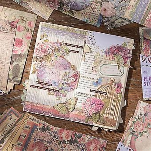 Vintage-tyyliset Scrapbooking-paperit, 144 kpl Junk Journal -tarvikkeita, Ephemera Pack Journaling Ba